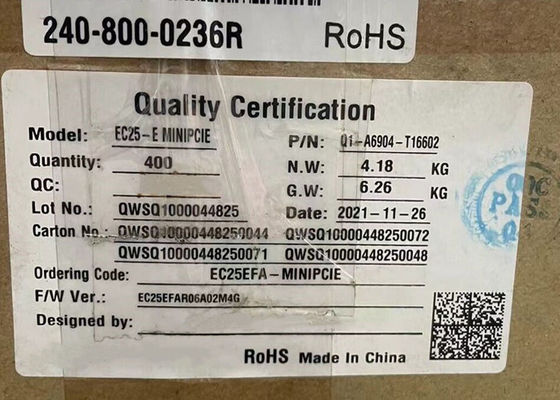 EC25EFA-MINIPCIE-S Kablosuz İletişim Modülü EC25 Serisi Mini PCIe LTE Cat 4 Modülü