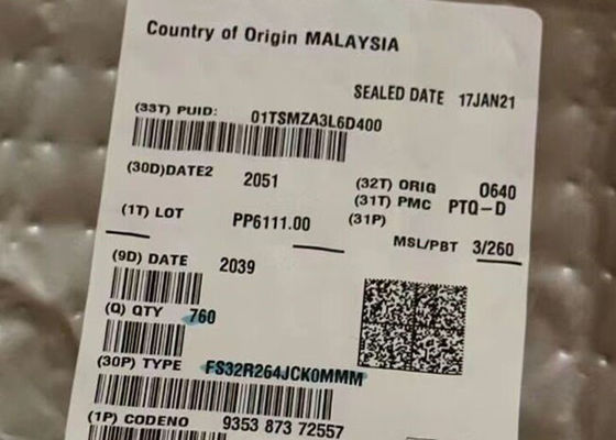 Mikro denetleyici MCU FS32R264JCK0MMM Yüksek Performanslı Radar için 32 Bit Mikro Denetleyici