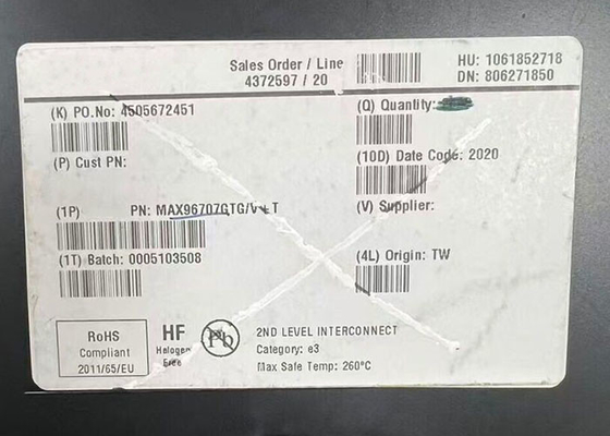 MAX96707GTG Entegre Devre Çip 14 Bit GMSL Serializer Coax/STP Kablo Sürücüsü