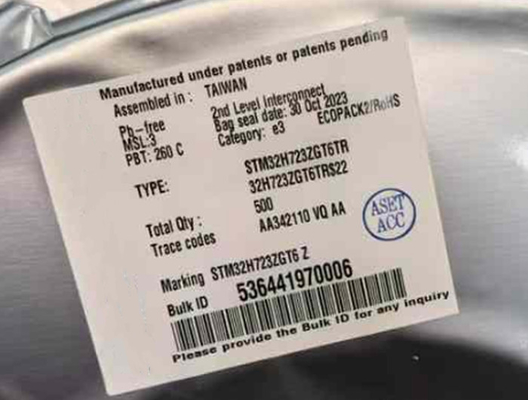 Mikrodenetleyici IC STM32H723ZGT6 32 Bit Tek Çekirdekli STM32H7 144-LQFP Paketi