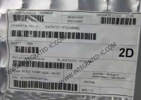 Artix-7 XA Logic IC XA7A75T-1FGG484Q 75520 LE FPGA - Alan Programlanabilir Kapı Dizisi