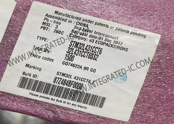Mikrodenetleyici MCU STM32L431CCT6 ARM Cortex-M4 48-LQFP Mikrodenetleyici IC