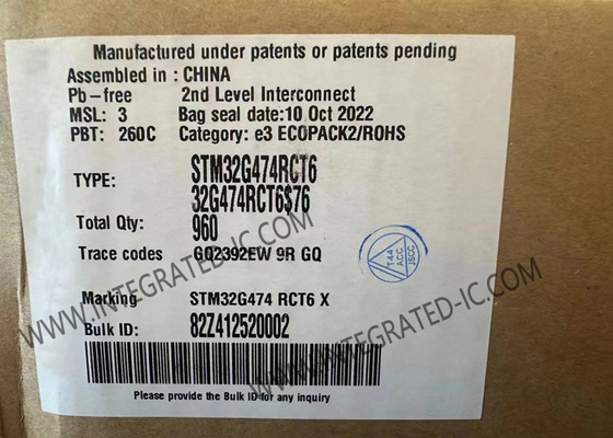 170MHz Mikrodenetleyici MCU STM32G474RCT6 ARM Cortex-M4F LQFP64 Mikrodenetleyici IC