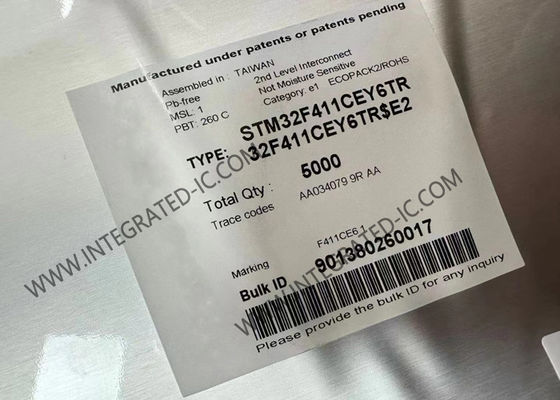 Mikrodenetleyici MCU STM32F411CEY6TR 32 Bit Tek çekirdekli Mikrodenetleyici IC UFBGA49