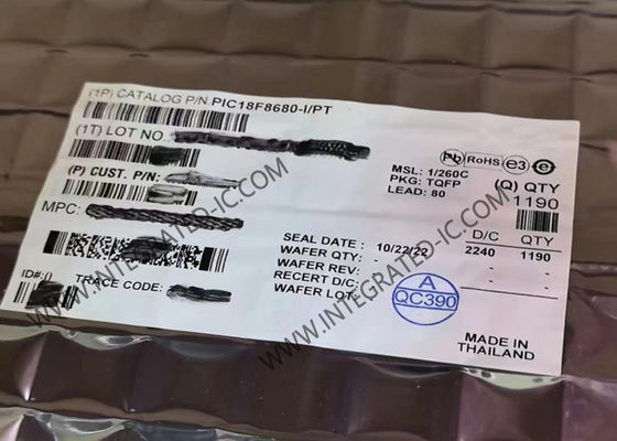 PIC18F8680-I/PT Mikro denetleyici MCU 40MHz 8 bitlik PIC ve AVR Mikro denetleyici TQFP-80
