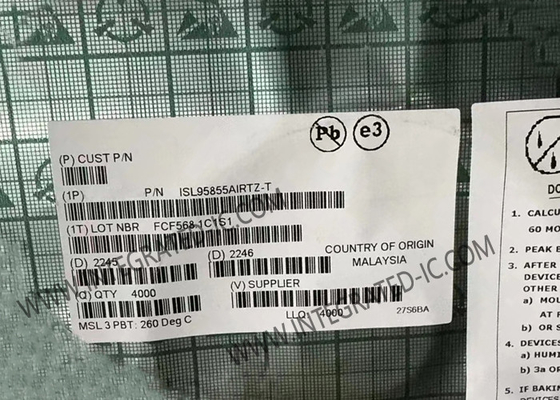 ISL95855AIRTZ Entegre Devre Çipleri IMVP8 TM CPU'ları için 0V'den 1.52V'ye Gürültü Düzenleyicisi