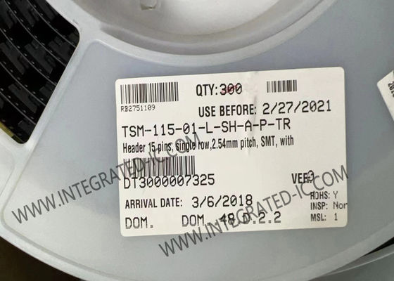 TSM-115-01-L-SH-A-P-TR Bağlantıları E.L.P.TM Yüksek Çiftleme Döngüsü Bağlantıları 15POS Pin Header