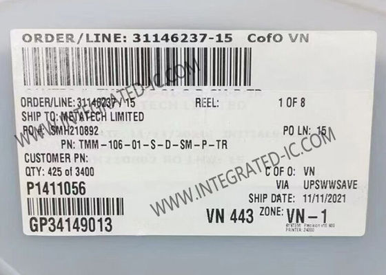 TMM-106-01-S-D-SM-P-TR Bağlantıları 12POS Düşük Profilli Kaplan Gözü TM Başlık Şeritleri