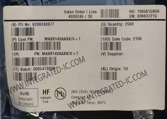 MAX9140AAXK Entegre devreler çipi 40ns Tek kanal yüksek hızlı karşılaştırıcılar SC-70-5