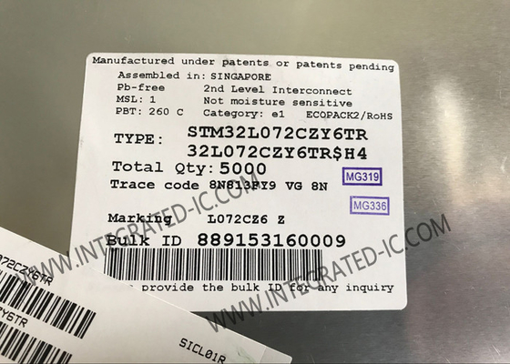 STM32L072CZY6TR Mikro denetleyici MCU Ultra Düşük Güçlü Kol Kortex-M0+ 32MHz 32 Bit MCU