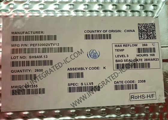 PEF32002VTV12 Entegre Devre Çip 144V Çift Kanallı CODEC/SLIC VQFN-68