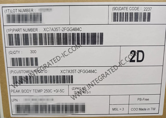 Alan Programlanabilir Kapı Dizini XC7A35T-2FGG484C 6.6 Gb/s Artix-7 Alan Programlanabilir Kapı Dizini IC 484-BBGA Yüzey Montajı
