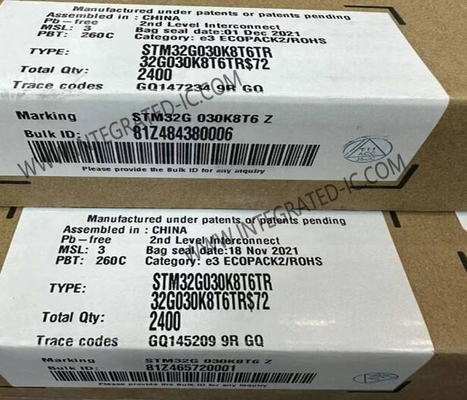 STM32G030K8T6TR Mikro denetleyici MCU 64MHz 32 Bit Tek çekirdekli Mikro denetleyici LQFP-32