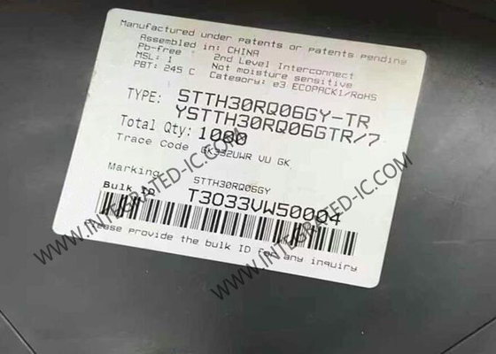 STTH30RQ06GY Entegre Devre Çip 600V Ultra Hızlı Geri Düzeltici D2PAK-3