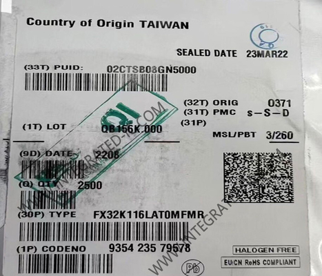 FX32K116LAT0MFMR Mikrodenezgâh MCU 48 MHz Otomobil Mikrodenezgâhları QFN-32 Paketi