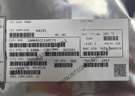 Alan Programlanabilir Geçit Dizisi 10M04SCE144I7G 144-LQFP MAX 10 FPGA Entegre devreler 450MHz