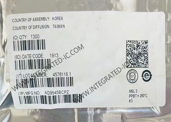 Entegre devre çipi AD9545BCPZ 813mW senkronizatör ve uyarlanabilir saat çevirmeni