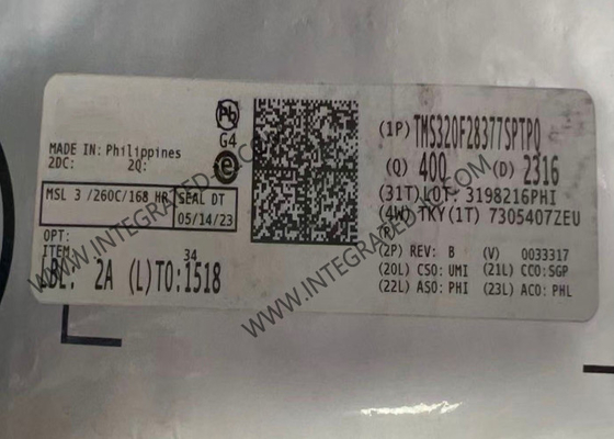 Mikro denetleyici MCU TMS320F28377SPTPQ Otomobil Fonksiyonel Güvenlik 32 Bit Tek çekirdekli 200MHz 1MB Mikro denetleyici