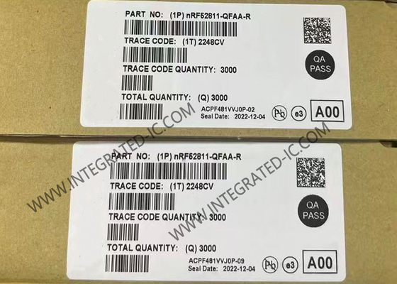NRF52811-QFAA-R BT IC 2.4GHz Düşük Enerji BT 5.4 SoC QFN48 BT 5.4 Çip Üzerindeki Sistem