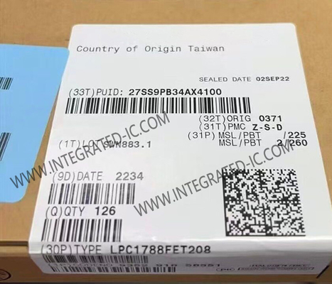 Mikro denetleyici MCU LPC1788FET208 ARM Cortex-M3 Tek çekirdekli Mikro denetleyici IC