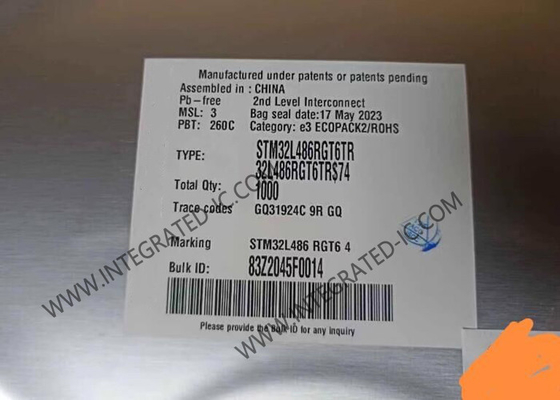 Mikro denetleyici MCU STM32L486RGT6 Yüksek performanslı STM32 Ultra Düşük Güçlü MCU 64-LQFP
