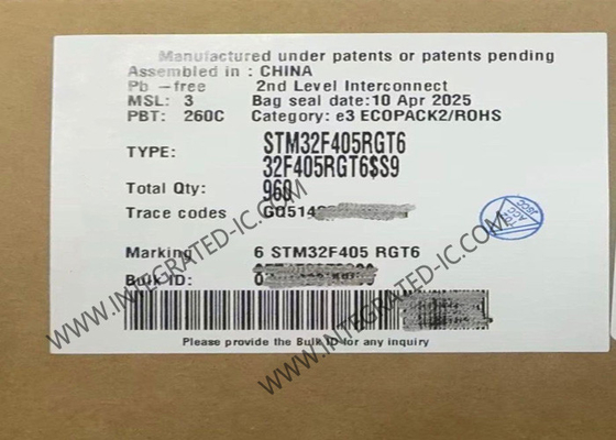 STM32F405RGT6 MCU ARM M4 32-Bit Tek Çekirdekli 168MHz Mikrodenetleyiciler IC 64-LQFP