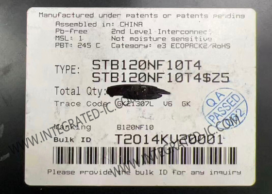 STB120NF10T4 Entegre Döngü Çip 100V 110A STripFET II Güç MOSFET Transistörleri