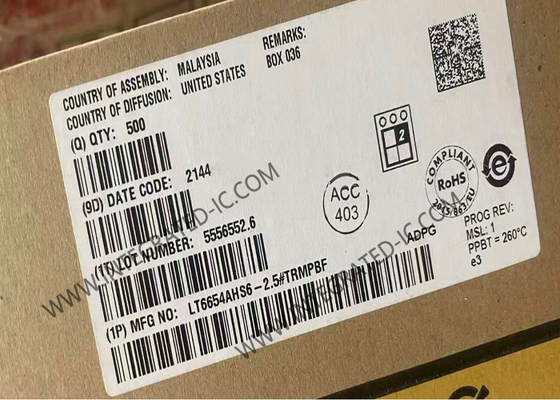 LT6654AHS6-2.5 Entegre devreler çipleri hassasiyet geniş kaynağı yüksek çıkışlı sürücü düşük gürültü referansı