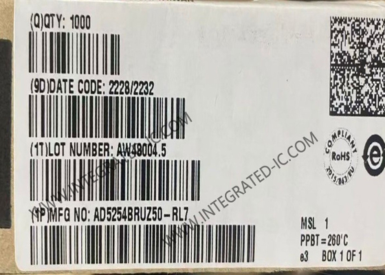 AD5254BRUZ50 Entegre Devre Çipi Dörtlü 256-Konumlu I2C Kalıcı Hafızalı Dijital Potansiyometre