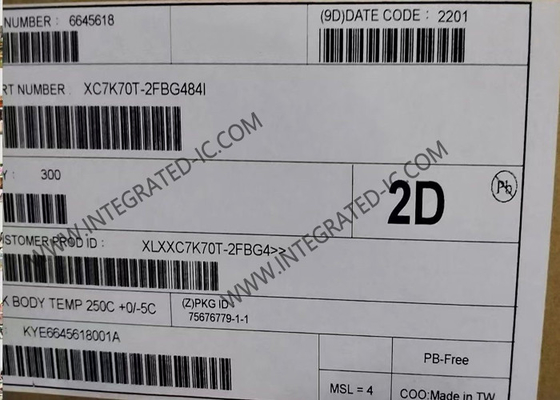 Entegre Devre Yongası XC7K70T-2FBG484I Yüksek Performans Kintex 7 FPGA IC 484BGA