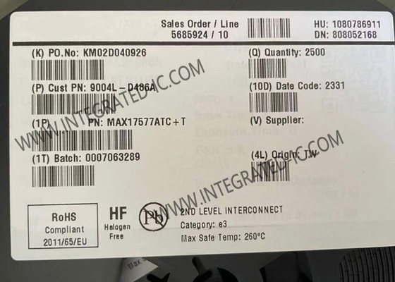 Entegre Devre Çip MAX17577ATC 1A Yüksek Verimlilikli Senkron TDFN12