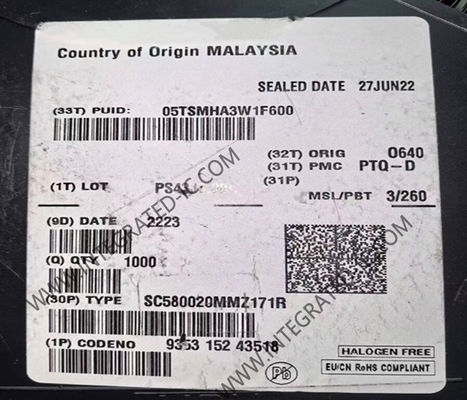 SC580020MMZ171R Mikro denetleyici MCU Yüksek Performanslı Dahili İşlemci BGA Paketi