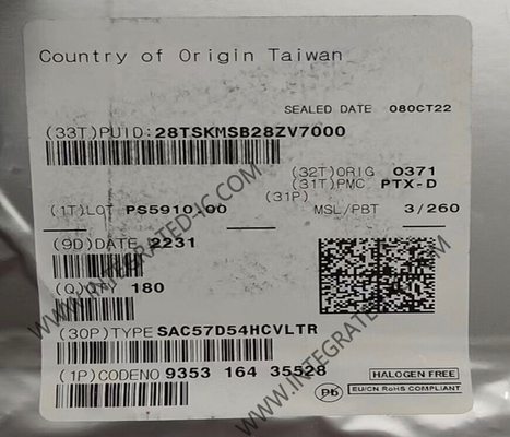 Mikro denetleyici MCU SAC57D54HCVLTR 3.15V'den 5.5V'ye kadar 32 bitlik üç çekirdekli gömülü MCU