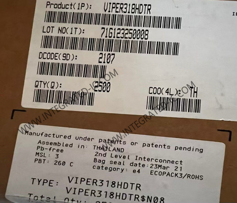 VIPER318HDTR Entegre Devre Çip Enerji tasarrufu Off-line Yüksek Voltaj Değiştiricisi 16-SOIC