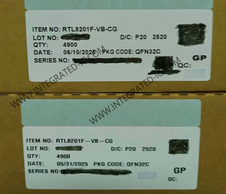 RTL8201F-VB-CG Ethernet IC Single-Chip Single-Port 10/100Mbps Ethernet PHY Ceiver With Auto Mdix