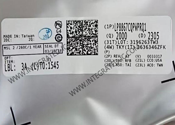 Entegre Devre Çip LP8867CQPWPRQ1 120mA 4 Kanallı Otomobil LED Sürücüsü