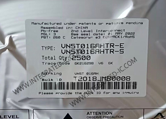 VN5T016AHTR Entegre Devre Çipi Tek Kanal Yüksek Taraf Sürücüsü TO-252-7 Kapı Sürücüleri