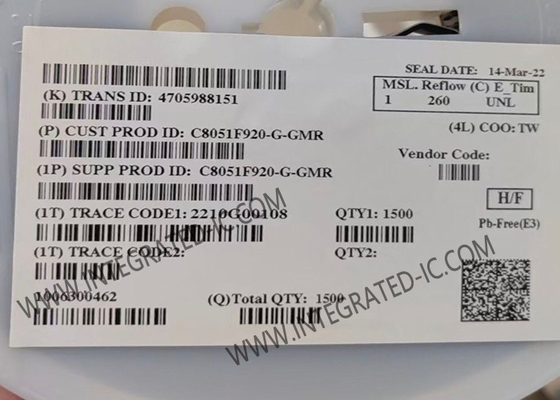 C8051F920-G-GM Mikro denetleyici MCU 8051 Çekirdek 25MHz Ultra Düşük Güçlü 8 Bitlik MCU QFN-32