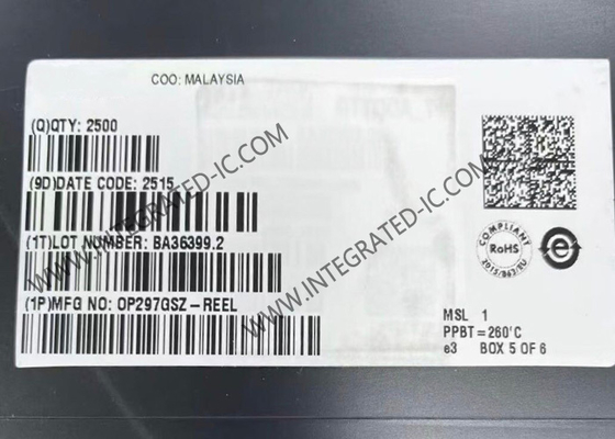 OP297GSZ Entegre Devre Çipi Düşük Önyargı Akımı Hassas Çift Kanal İşlemsel Yükselteç