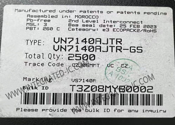 VN7140AJTR Otomobil Uygulamaları İçin MultiSense Analog Geri bildirimle Entegre Devre Çip Yüksek Yan Sürücü