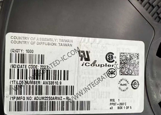 ADUM2250ARWZ Entegre Devre Çipleri Sıcak Değiştirilebilir Dijital Izolatörler 1Mbps Çift I2C Izolatörler