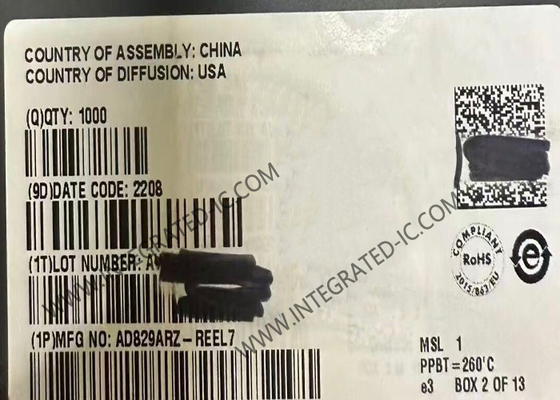 AD829ARZ Entegre Döngü Çipleri Operasyonel Güçlendirici SOIC8 Düşük Gürültülü Video Op Amp