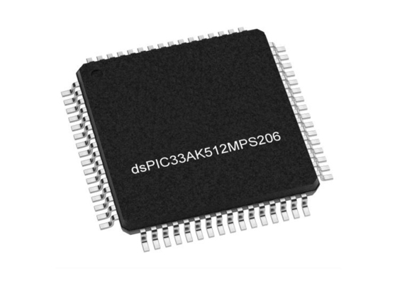 DSPIC33AK512MPS206-I/PT Mikrodenetleyici MCU 200MHz 32Bit Tek Çekirdekli DSC TQFP64