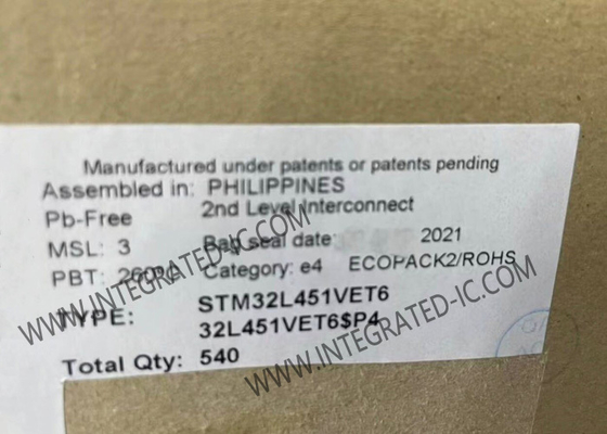 Mikrodenetleyici MCU STM32L451VET6 Ultra Düşük Güçlü Kol Cortex-M4 Mikrodenetleyiciler