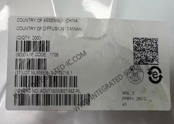 ADV7180WBST48Z Entegre Devre Çipi 10Bit SDTV Video Dekoder LQFP48 IC Çipleri