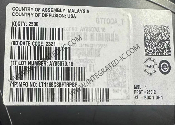 LT1168CS8 Entegre Devre Çipleri 400kHz Enstrümanlandırma Güçlendirici SOIC8 Güçlendirici IC