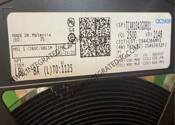 TCAN1043GDRQ1 Entegre Devre Çip Otomotiv Düşük Güçlü CAN Alıcı SOIC14