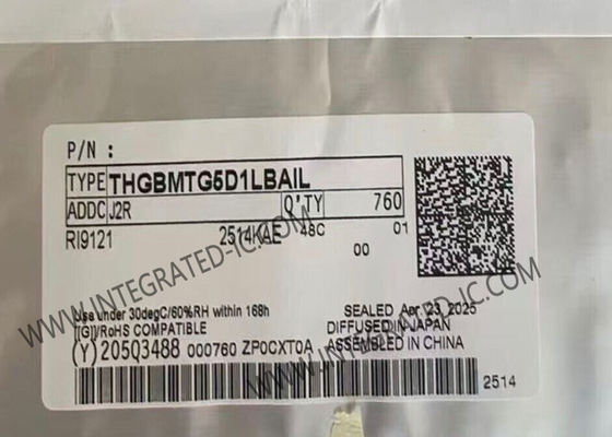 Tümleşik Devre Yongası THGBMTG5D1LBAIL 400MB/s Bellek IC 153-WFBGA Paketi