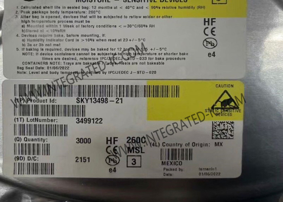 SKY13498-21 Kablosuz İletişim Modülü 0.7GHz - 2.7GHz SP10T MIPI Anten Anahtarlama Modülü