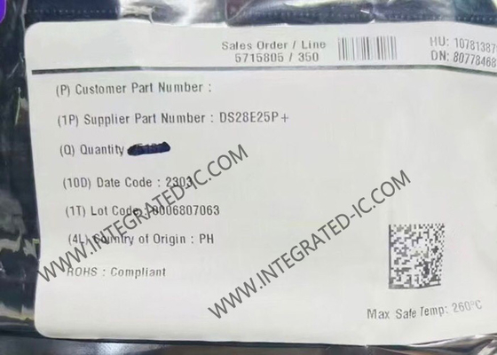 DS28E25P Bellek IC Çipi DeepCover Güvenli Kimlik Doğrulayıcı, 1-Wire SHA-256 ve 4Kb Kullanıcı EEPROM